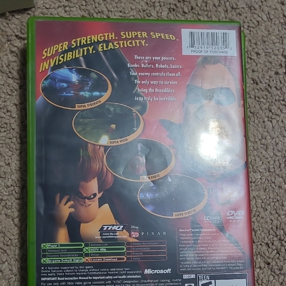 The Incredibles Video Game - Green Case - Picture 2 of 2